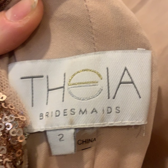 Beautiful Size 2 gold sequin long bridesmaid dress. - Picture 7 of 7